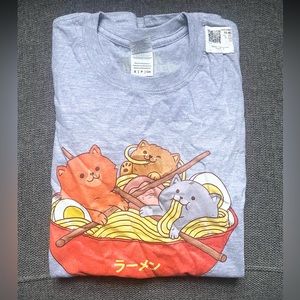 NWT black matter ramen cat graphic t